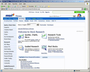 ... MSN Money Quotes service provides stock quotes to the MSN Money Web