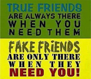 True friends and fake friends sayings image quotes
