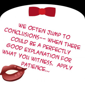 Jumping to conclusions