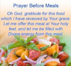 prayer before meals prayer to pray before you eat dinner or any other ...