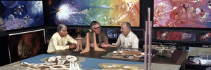 Card Walker, Ray Bradbury and John Hench working designs for EPCOT ...