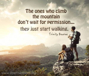 Climbing a mountain quote