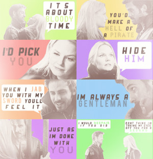 Captain Hook and Emma Swan Captain Swan + quotes
