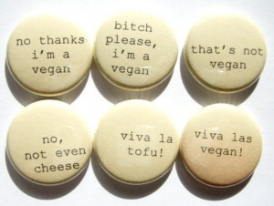vegan sayings magnet set