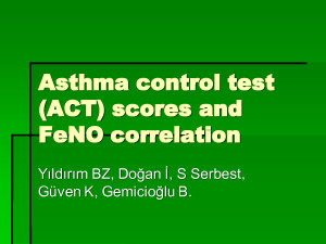 Asthma control test _ACT_ scores and FeNO correlation by hcj