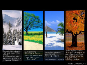 my inspiration from nature, I found a picture representing each season ...