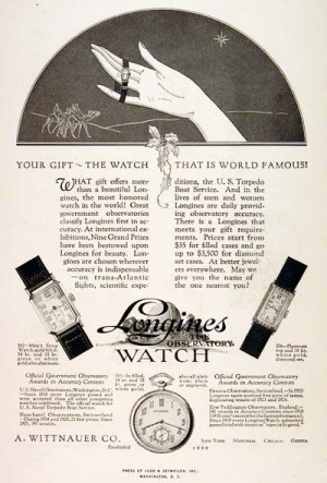 vintage Longines ad.