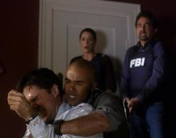 Prentiss and Rossi look on as Morgan stops Hotch from continuing his ...