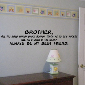 brother quotes wall words wall decals brother wall lettering i