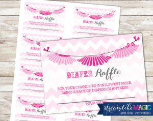 Shower Diaper Raffle Cards for Tutu Cute, Printable PDF Diaper Raffle ...