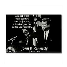 Famous Quote from JFK Rectangle Magnet for