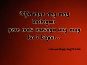 Masaya ang may kaibigan - tagalog quotes