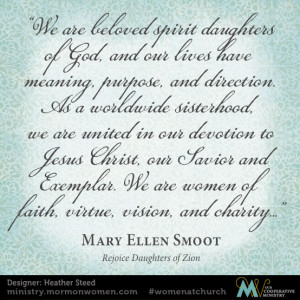 Home / Mary Ellen Smoot, “We Are Beloved Spirit Daughters of God”