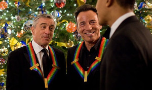 You talkin' to me? De Niro and Springsteen are greeted by President ...