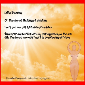 Litha Summer Solstice Blessing free e-card and affirmation