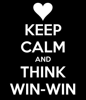 KEEP CALM AND THINK WIN-WIN