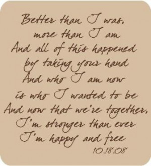 Tim McGraw lyrics with wedding date :)