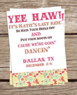 Little Cowgirl Invitation Rodeo Princess Th Birthday P O Pink
