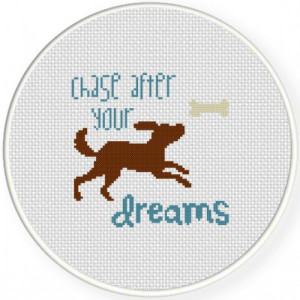 Chase After Your Dreams Cross Stitch Illustration