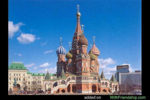 St. Basil's Cathedral built on the edge of Red Square