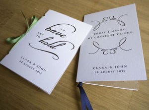 Modern 'Quotes' Wedding Program - Pocket-sized Booklet - One Sample