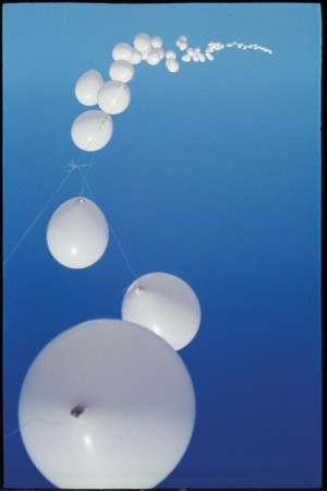 Hans Haacke, Skyline – Central Park , 1967, White balloons, helium ...