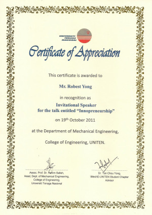 Certificate Of Appreciation For Guest Speaker Template