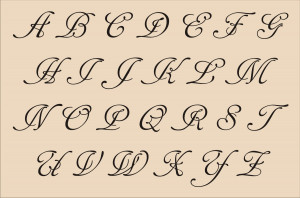 Fancy Script Alphabet Letters