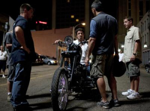 from the expendables starring sylvester stallone filmed on the set