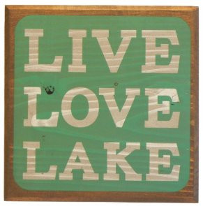Live Love Lake Sign - Green - Lake House Sign - Rustic Decor - Large ...