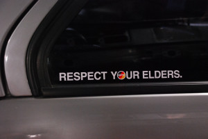 GPS RESPECT YOUR ELDERS sticker set of 2