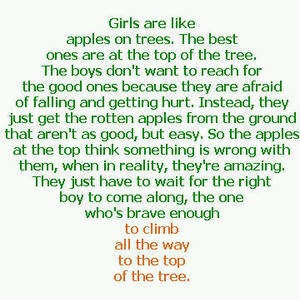 Girls Are Like Apple Trees….