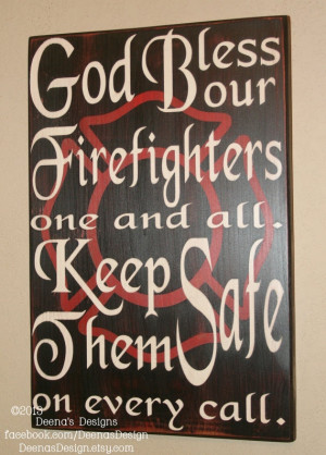 Firefighter Blessing With Large Maltese, Firefighter Decor, Distressed ...