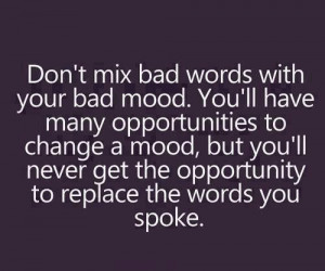 Bad word and bad moods