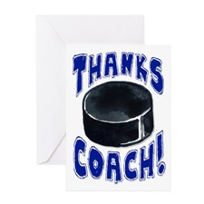 Thanks Coach! Hockey Greeting Card for