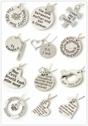 ... Punk Silver Irregular Shape Charm I LOVE YOU TO PEICES Quote Necklace