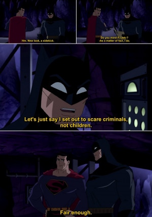 Conversation between Batman and Superman
