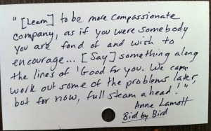 work - notice how I didn't even rewrite this notecard when I screwed ...