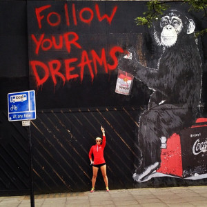 Follow your dreams. Stay curious. Stay hungry. #streetart #running # ...
