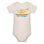 Funny Band Trumpet Quote Organic Baby Bodysuit