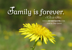 Inspirational Quotes About Family: Family is forever!