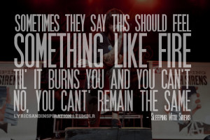 Sleeping With Sirens Lyric Quotes Tumblr