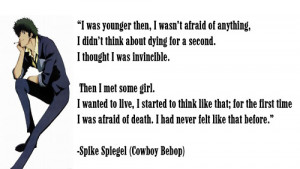 Cowboy Bebop Spike Spiegel Quotes