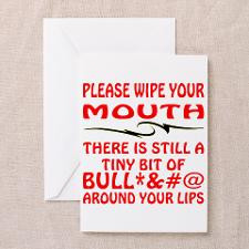 Wipe Your Mouth Bull Greeting Cards (Pk of 20) for