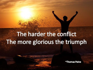 Quote for addiction and recovery about Triumph by Paine