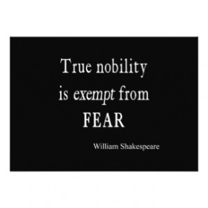 Shakespeare Quote True Nobility Exempt From Fear 5x7 Paper Invitation ...