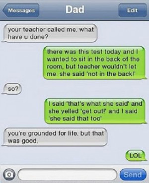 Grounded For Life - Funny Text Message