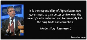 It is the responsibility of Afghanistan's new government to gain ...