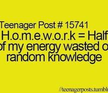 Funny Teenager Post About Homework