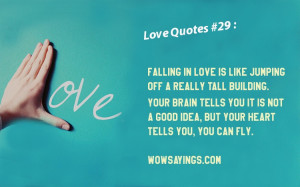 Failing in love is like jumping off a tall building